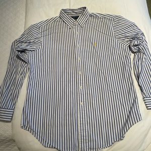 Polo Ralph Lauren blue/white striped button down
